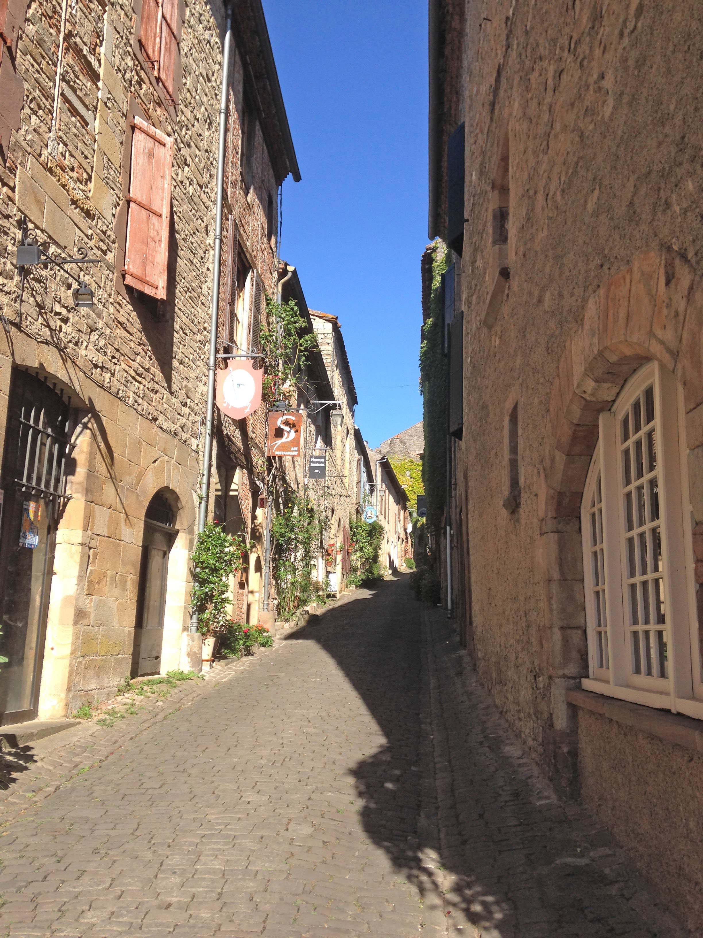 Winding streets in hilltop villages